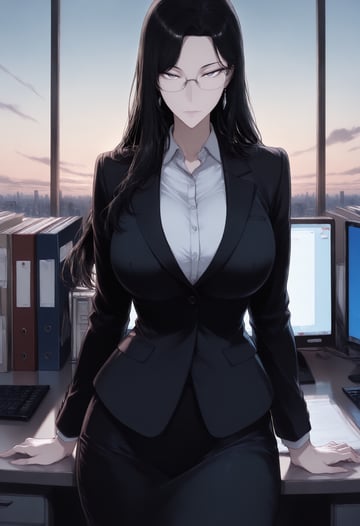 The Cold Senior, drawn as a woman
