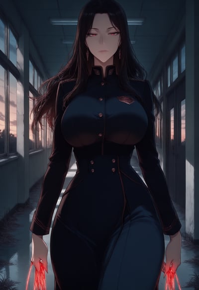해 질 녘 버려진 복도에서 붉은 실을 다루는 주술사