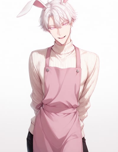 Rabu AIが描いたうさぎタイプキャラクター、白兎 ゆう