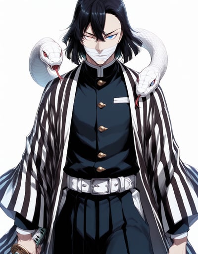 Rabu AIが描いた蛇の呼吸キャラクター、伊黒 小芭内