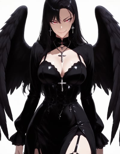 Rabu AIが描いた堕天使系キャラクター、夜宮 ルシア
