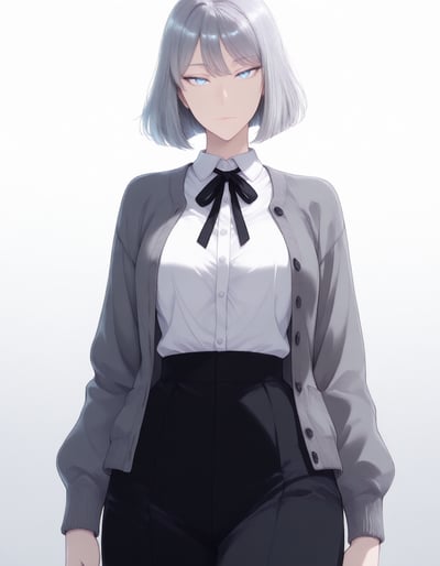 Rabu AIが描いたクーデレキャラクター、氷室 しずく
