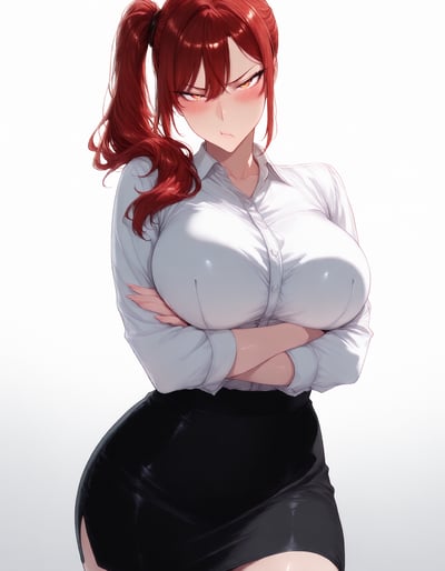 Rabu AIが描いたツンデレキャラクター、朝比奈 あかり