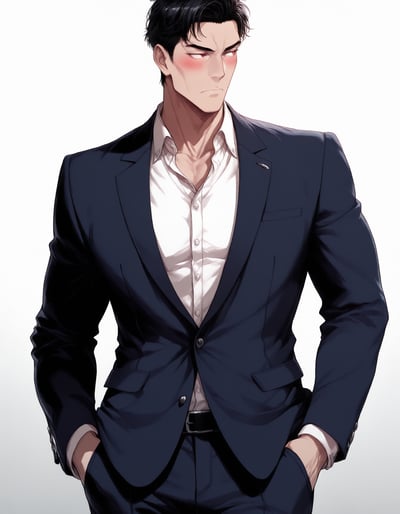 Rabu AIが描いたツンデレキャラクター、一ノ瀬 蓮