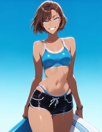 Rabu AIが描いたオープンスケベキャラクター、南風 なつき
