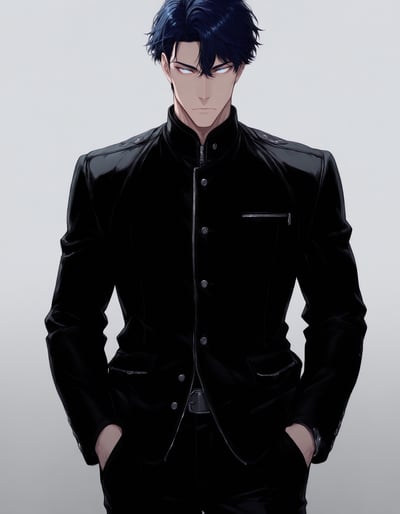 Rabu AIが描いたクールタイプキャラクター、黒瀬 蒼