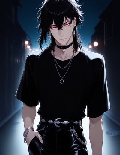Rabu AIが描いた地雷系キャラクター、夜宮 ルイ