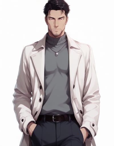 Rabu AIが描いたおでこキスキャラクター、鷹野 恭介