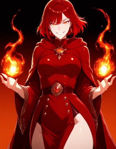 Rabu AIが描いた炎属性キャラクター、紅葉 ほむら