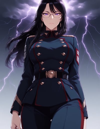 Rabu AIが描いた雷属性キャラクター、雷堂 いなほ