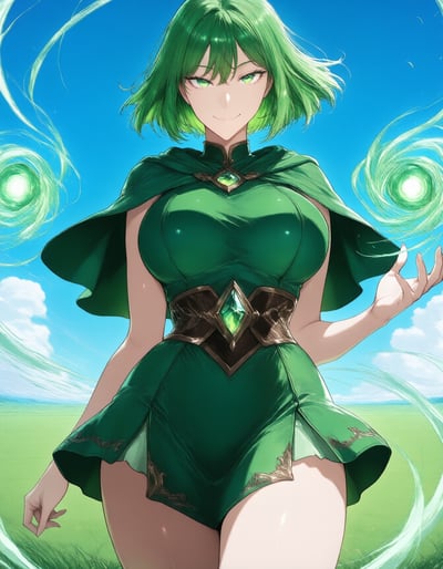 Rabu AIが描いた風属性キャラクター、風見 ふわり