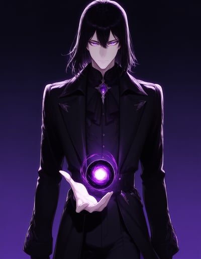 Rabu AIが描いた闇属性キャラクター、夜霧 ゼノ