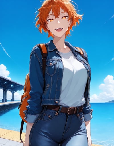 Rabu AIが描いたENFP ときめきの旅人キャラクター、春風 ひなた
