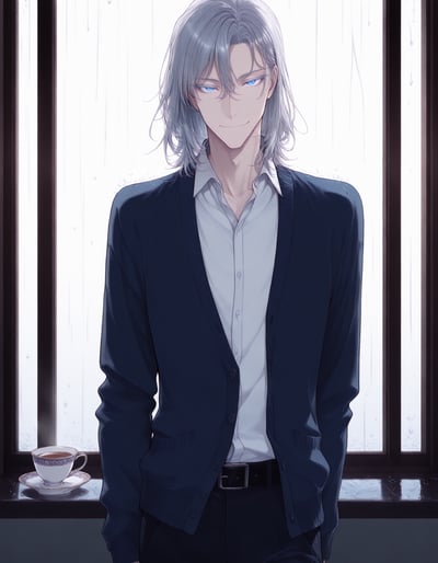 Rabu AIが描いたINFJ 静かな導き手キャラクター、柚月 セイ