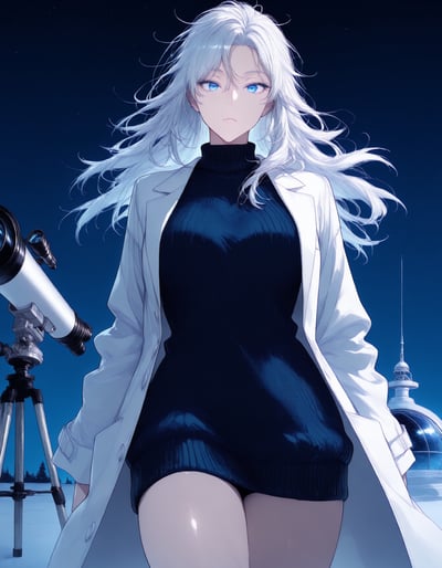 Rabu AIが描いたINTP 好奇心の探究者キャラクター、真白 ルナ
