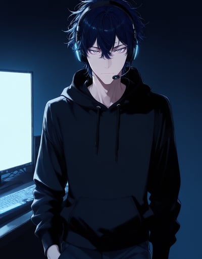 Rabu AIが描いたゲームオタクキャラクター、神崎 レン