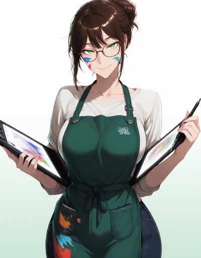 Rabu AIが描いた創作オタクキャラクター、藤野 あや