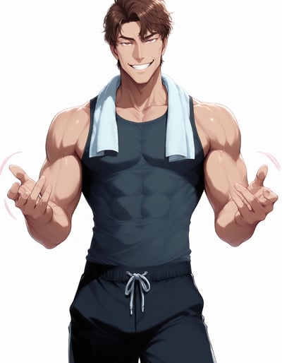 Rabu AIが描いた脇腹が弱点キャラクター、真柴 トウマ