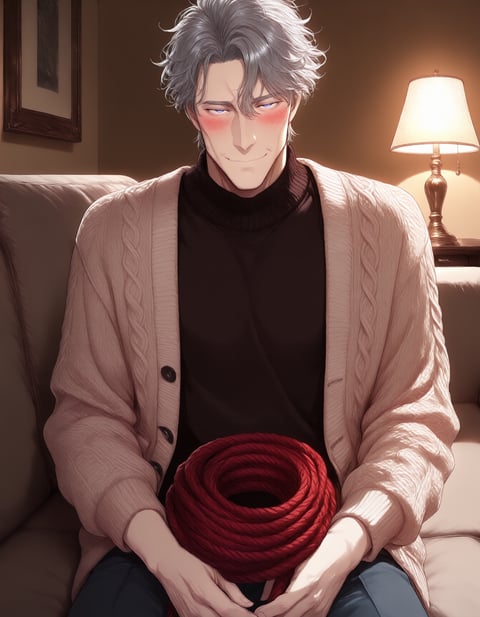 Rope bunny, drawn as a man