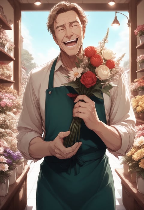 The Sunny Older One, drawn as a man