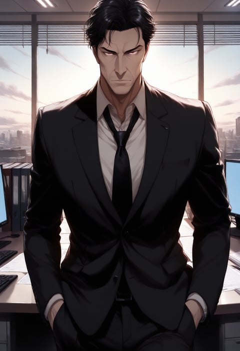 The Cold Senior, drawn as a man