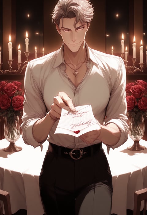 The Romantic, drawn as a man